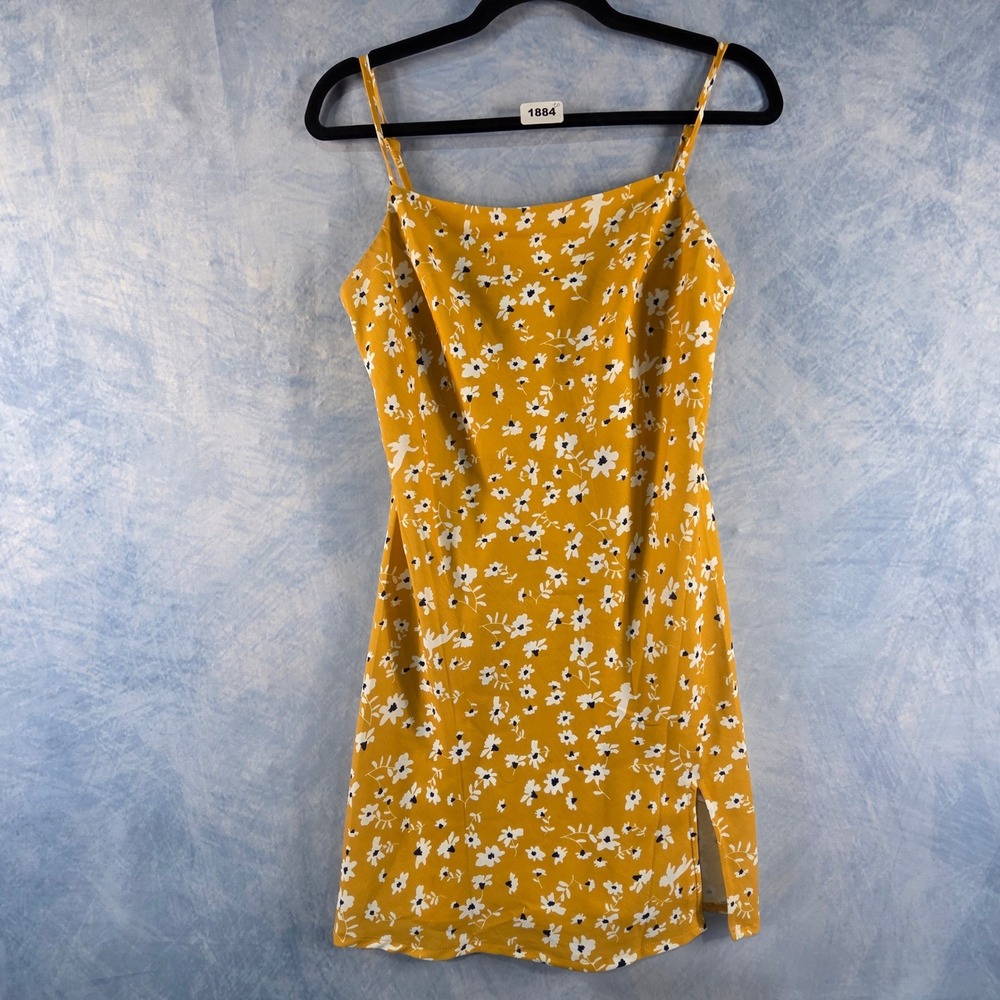 Princess Polly Yellow Floral Slip Mini Dress